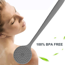 Silicone Back Scrubber Brush with Long Handle (1 Pc) the24kgal