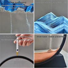3D Moving Sand Art – Liquid Motion Deep Sea Sandscape with Round Glass Frame (1 Pc) the24kgal