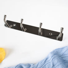 Stainless Steel Wall Mounted Coat 4 Hook Rack (20x3 / 1 Pc) the24kgal