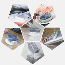 Home & Kitchen Cleaning Brushes, Scrubber, Soap Dispenser Scrub Brush for Pans Pots and Bathtub Sink (2 In 1) the24kgal