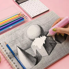 Electric Eraser Kit – Battery Operated with 10 Refills for Drawing & Sketching (Mix Design / Battery Not Included) the24kgal