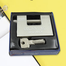 94mm Stainless Steel Padlock: Rectangular, Hardened Steel, 5 Keys the24kgal