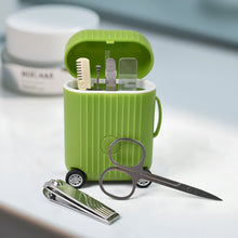 Manicure Kit, Pedicure tools for feet, Nail Clipper (8 Pcs Set / With Mini 4 Wheel Suitcase Trolley) the24kgal