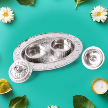 Oval Shape Special Puja Thali (1 Pc / Mix Design) the24kgal