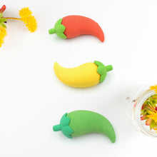 3D Fancy Colorful Chili Shape Erasers – Mini Novelty Eraser Set (3 Pc) the24kgal