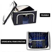 Foldable Steel Frame Clothes Living Storage Organizer Handled Bag the24kgal