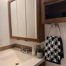 Unbreakable ABS Square Towel Ring Wall Mounted Stand / Holder (1 Pc) the24kgal