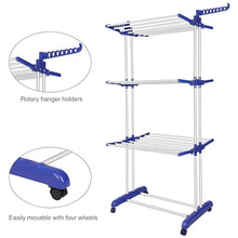 Foldable Stainless Steel Clothes Drying Stand Rack the24kgal