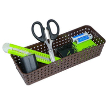Plastic Multipurpose Desk Organizer Tray Office Drawer Dividers Storage Bins for Kitchen, Bathroom, Office, Makeup, Bedroom Dresser, Craft Basket Rack Multicolour (6 Pcs Set) the24kgal