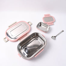 Qunic Stainless Steel Snack Lunch Box (With Small Box) the24kgal