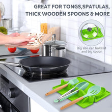 4-Slots Silicone Multifunctional Spoon Holders Fork Spatula Rack (1 Pc) the24kgal