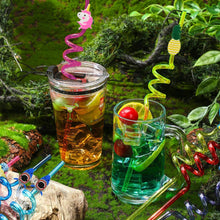 Reusable Plastic Straws (12 pcs Set / Mix Design) the24kgal