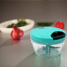 Handy Mini Plastic Vegetable Chopper Cutter, Onion Chopper Vegetables for Kitchen Accessories with 3 Blades the24kgal