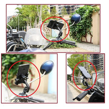 Full Metal Body Bike & Scooty 360 Degree Rotating Mobile Holder Stand for Bicycle, Motorcycle, Scooty for Maps and GPS Navigation Fits All Smartphones (1 Pc) the24kgal