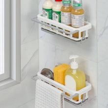 Multipurpose Platic Hanging Drain Rack Retractable Sponge Storage Hanging Rack With Adhesive Hook for Kitchen and Bathroom Dishcloth Holders Basket Drying Tray Organizer the24kgal