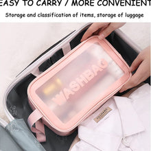Cosmetic Pouch, Make up Bag for Home & Travel, Toiletry Bag for Cosmetics, Brushes, Accessories Set of 3 Small, Medium & Big - Wash Bag the24kgal
