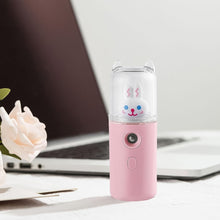 Portable Mini Facial Steamer – USB Rechargeable Nano Mist Sprayer with Cute Cartoon Design the24kgal