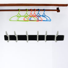 Wall Door Hook Rail | 6 Hook Hanger for Clothes & Hats | With Eco-Friendly Adhesive the24kgal