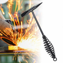 Welding Slag Removal Hammer with Coil Spring Handle | Heavy Duty Chipping Tool for Slag & Spatter Cleaning (1 Pc) the24kgal