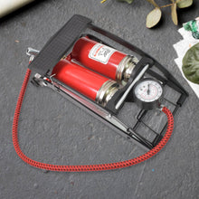 Dual-Cylinder Foot Pump, Portable Floor Bike Pump, 100PSI Air Pump the24kgal