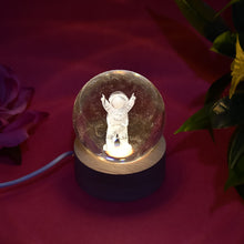 Moon 3D Crystal Ball Lamps with Base For Bedroom 3D Lamps (1 Pc) the24kgal