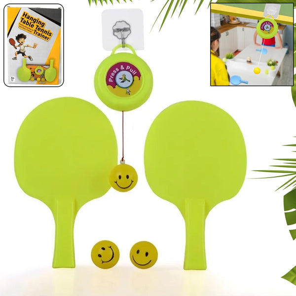Portable Indoor Hanging Table Tennis with Three Ball, Table Tennis Self Training Set the24kgal