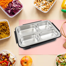 4 Compartment Insulated Lunch Box Stainless Steel |Tiffin Box for Boys, Girls, School & Office Men for Microwave & Dishwasher & Freezer Safe Adult Children Food Container (1 Pc) the24kgal