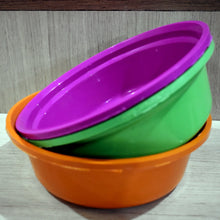 Household Storage Plastic Round Bowl / Tub / Basket / Bucket set - Pack of 3 the24kgal