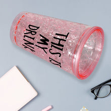 Plastic Creative Cold Drink Cup, Reusable Tea Coffee Tumbler with Lid and Straw, Double Wall Plastic Drinking Sport Bottle, Travel Tumbler the24kgal