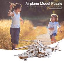3D Wooden Aircraft Puzzle DIY Assembly Kit (Mix Design – 1 Set) the24kgal