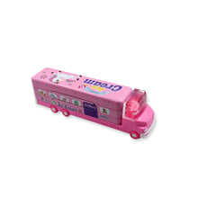Double Decker Magic Truck Compass Multi Level Metal Truck Compass Pencil Case with Movable Wheels & Sharpener (Mix Design) the24kgal