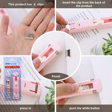 Portable Paper Clamp With 8 Pcs Clip Dispenser Handheld Paper Fast Clam (1 Set) the24kgal