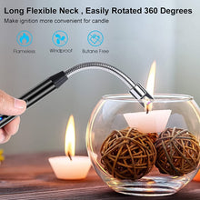 Long Flexible USB Rechargeable Electric Arc Lighter – Windproof, Flameless Plasma the24kgal