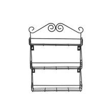 Big Wall Mounted Iron Wall Shelf with 3 Storage Racks for Kitchen, Pantry, Cabinet, Counter top or Free Standing, Rack Holder for Kitchen the24kgal