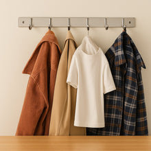 Stainless Steel Wall Mounted Coat 6 Hook Rack (32x3 / 1Pc) the24kgal