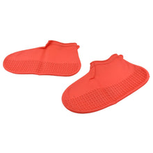 Non-Slip Silicone Rain Reusable Anti skid Waterproof Fordable Boot Shoe Cover (Medium Size / 1 Pair / Red) the24kgal