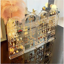 4 Folding Storage Hanger Acrylic Earring Screen Holder Display Stand Clear (1 Set) the24kgal