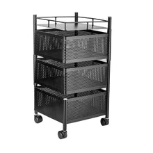 Metal High Quality Kitchen Trolley Kitchen Organizer Items and Kitchen Accessories Items for Kitchen Rack Square Design for Fruits & Vegetable Onion Storage Kitchen Trolley with Wheels (3 Layer) the24kgal