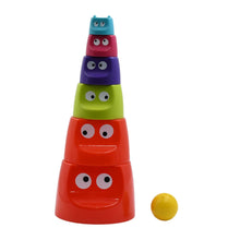 Monster Cups - Activity Toy for Babies 5+ Months Plastic Multicolor Infant & Preschool Toys Develops Motor & Reasoning Skills Birthday Gifts for Boys Girls Age 5+ Months Kids (1 Set) the24kgal