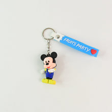 Cute Cartoon Silicone 3D Key Chain with Metal Hook & Strap (Pack of 1) the24kgal