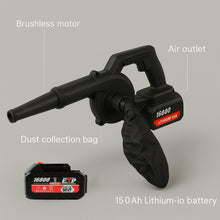 Multi-Purpose Home and Garden Air Blower Kit with Collection Bag for Easy Cleaning the24kgal