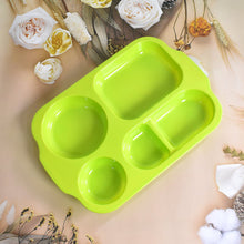 Unbreakable Plastic Food Plates / Biodegradable 5 Compartment Square Plate for Food the24kgal