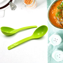 Plastic Spoon Kitchen Multipurpose Serving Ladle for Frying, Serving, Turner, Curry Ladle, Serving Rice, Spoon Used While Eating and Serving Food Stuffs Etc (2 Pcs Set / 10 Inch ) the24kgal