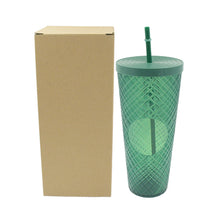Cup with Straw &  LED Lighting Reusable Matte Studded Tumbler with Leak Proof Lid Water Cup Travel Mug Coffee Ice Water Bottle Double Walled Insulated Tumbler BPA Free (1 Pc) the24kgal