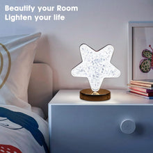 Star Crystal Diamond Touch Lamp – USB Rechargeable, 3-Way Dimmable the24kgal