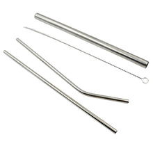 Reusable Stainless Steel Straws with Case for Drinking (4 Pc, Eco-Friendly) the24kgal