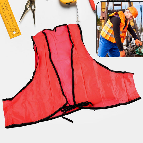 Economy PVC Safety Vest – Soft Vinyl, Tie Closure, High Visibility the24kgal