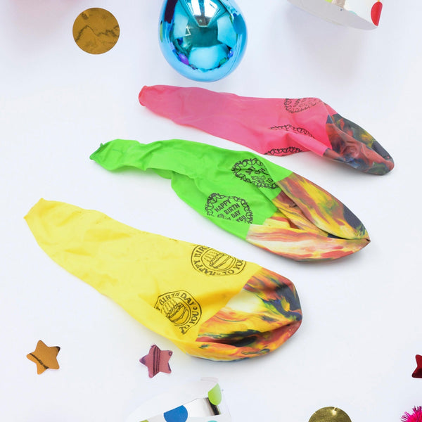 Big Size Balloons Kinds of Rainbow Party Latex Balloons for Birthday / Anniversary / Valentine's / Wedding / Engagement Party Decoration Multicolor (3 Pcs Set the24kgal