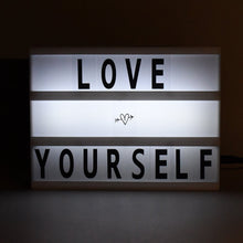 Black Mini A6 Magnetic Cinematic Light Box with 82 Characters and 10 Emojis  (1 Set) the24kgal