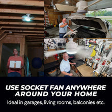 Original Cool LED Socket Fan Light โ Ceiling Fan Replacement, 1000 Lumens/5000K, Remote Controlled (Remote Battery Not Included) the24kgal